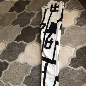 Rag & Bone white with black print jeans
